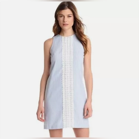 London Times Dresses & Skirts - London Times Light Blue and White Dress